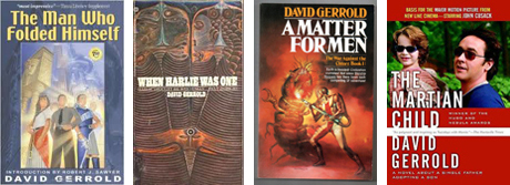 Covers of science fiction books by San Diego Comic Fest guest David Gerrold