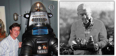 San Diego Comic Fest Guest Robert Welch, Robby the Robot from FORBIDDEN PLANET, and A. Arnold Gillespie, the Wizard of MGM